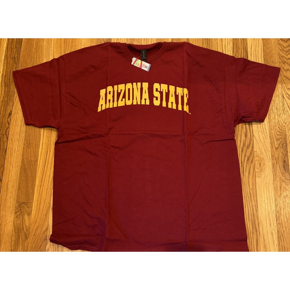 Nwt Gildan Burgundy Arizona State Crewneck S/S T-Shirt 2XL